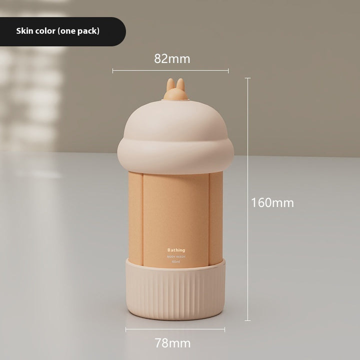 Portable washing and care packaging extrusion type packaging bottle