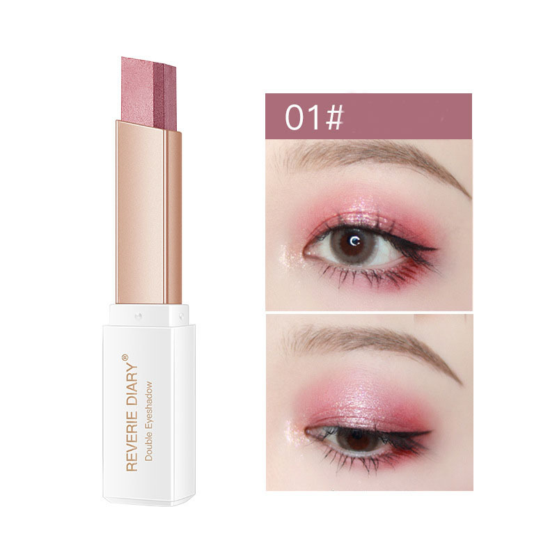 Lazy Eyeshadow Stick Stereo Gradient Shimmer Double Color Eye Shadow Pen Waterproof Easy To Wear Eyeshadow - Image 4