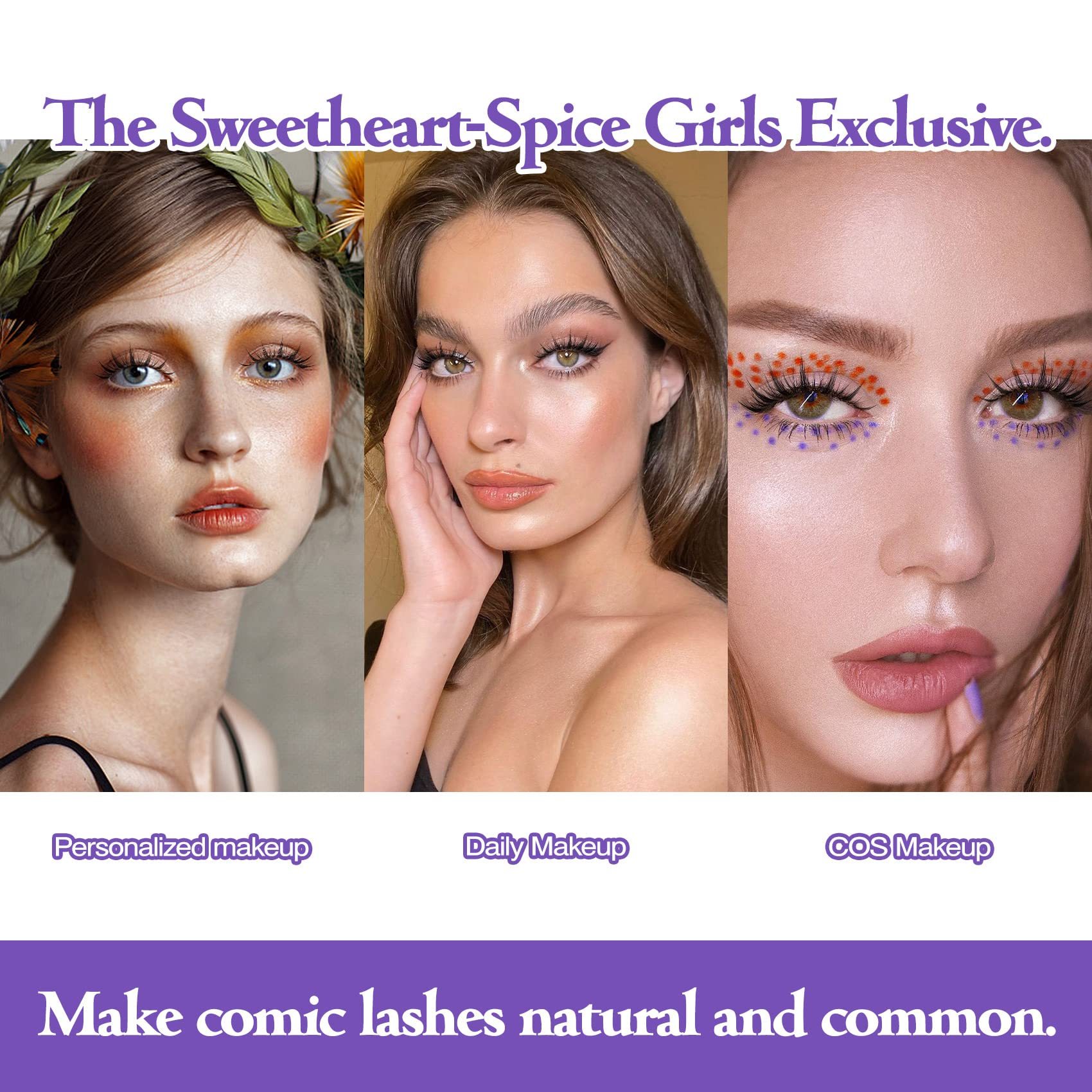 5 Pairs Manga Lashes New Arrival Anime Cosplay Natural Wispy Korean Makeup Artificial False Eyelashes - Image 3