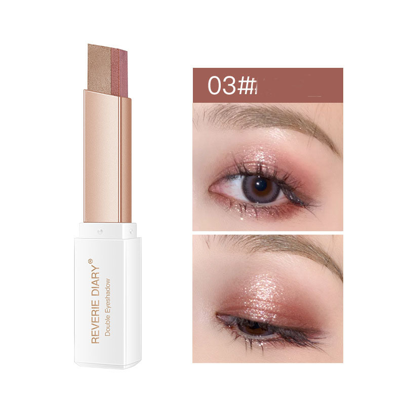 Lazy Eyeshadow Stick Stereo Gradient Shimmer Double Color Eye Shadow Pen Waterproof Easy To Wear Eyeshadow - Image 6