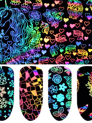 Nail Laser Star Sticker Thermal Transfer Nail Decals Symphony Star Paper